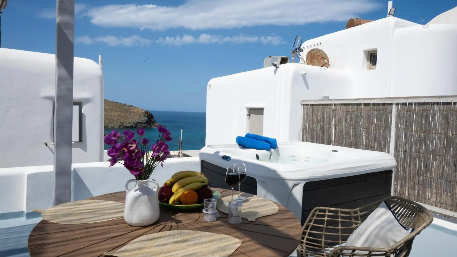 Superior 3 Beachfront Suite Hot Tub And Seaview 帕诺尔莫斯米科诺斯 公寓